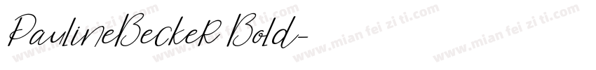 PaulineBecker Bold字体转换